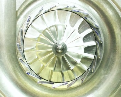 Radial Gas Turbine Front View of Impeller